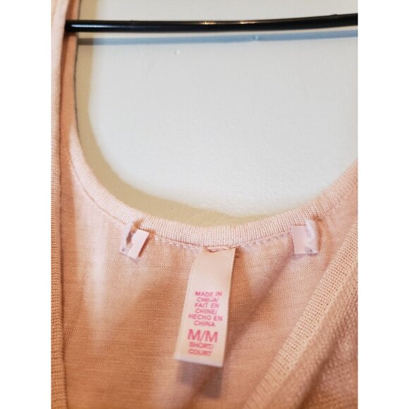 Victoria's Secret Womens M Tank Maxi Knit Dress Pink Ombre Flax Blend Stripe - Picture 5 of 8